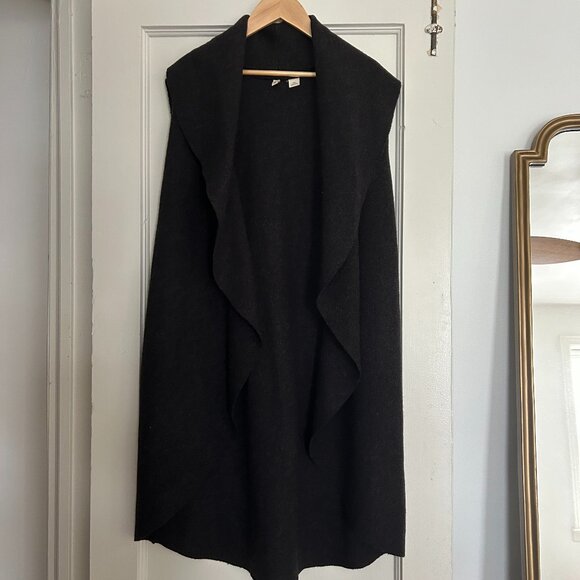 Anthropology Wool Midi Vest with Shawl Collar - Grey - Picture 4 of 5